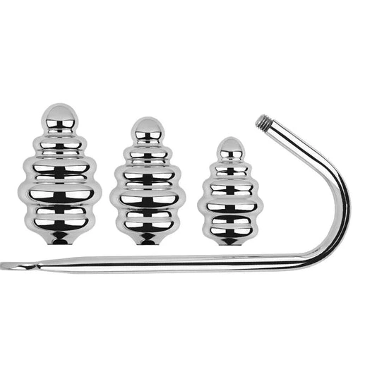 Anal Hooks Screw-in 8826 GreatBenefit Ribbed Hook Set Anal 0109